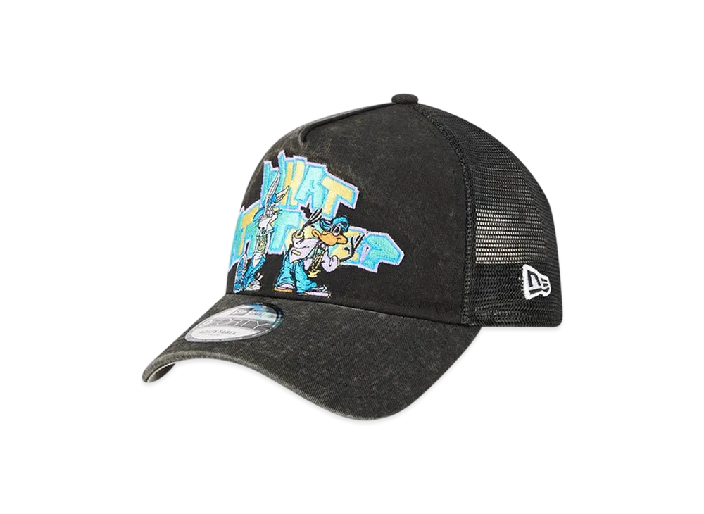 NEW ERA x Looney Tunes 9Forty A-Frame Tracker Bugs Bunny Daffy Duck "Black"