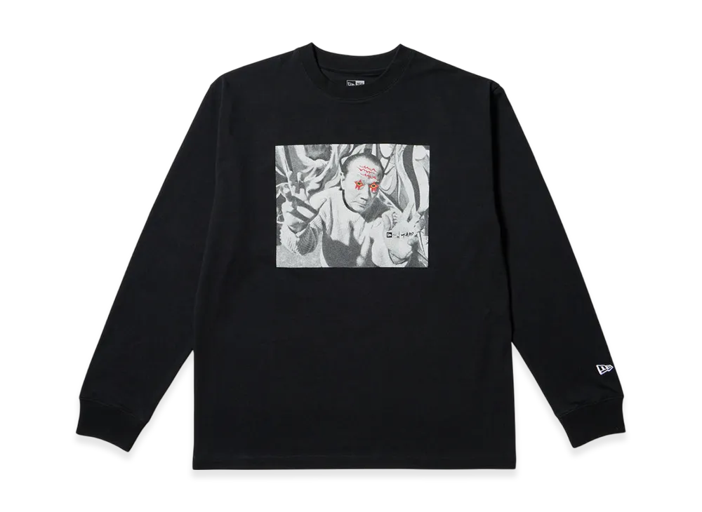 NEW ERA x Taro Okamoto Long Sleeve Regular Fit Cotton T-Shirt Photo "Black"