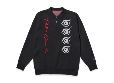 NEW ERA x Taro Okamoto Long Sleeve Knit Polo Shirt Golf "Black"
