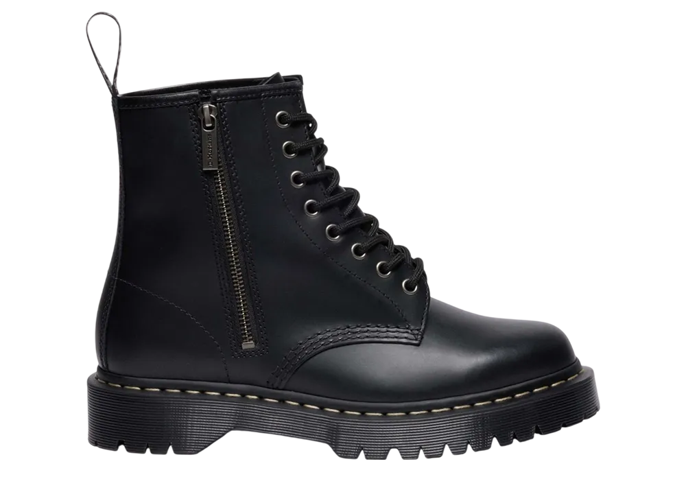 Dr.Martens 1461 Zip Grey Stitch Bex 8 Hole Boots 