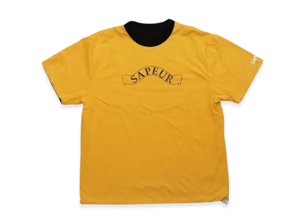 SAPEur Reversible Tee S/S Tee "Black/Yellow"