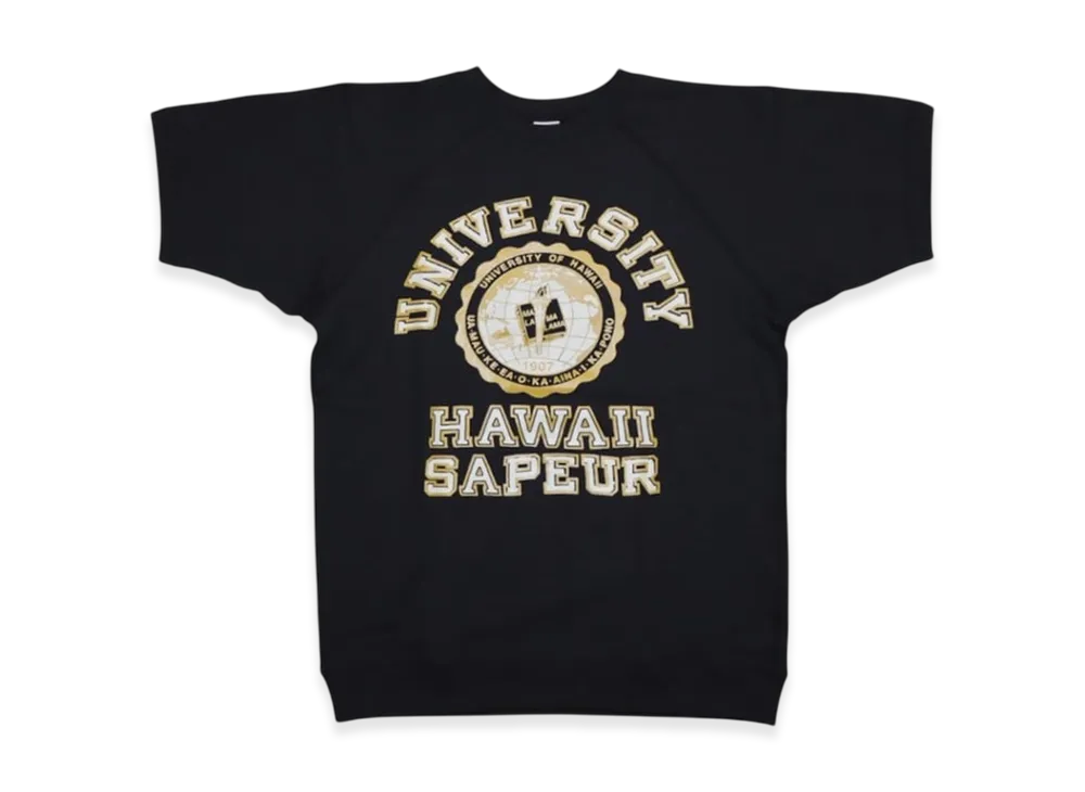 SAPEur University Of Hawaii S/S Sweat "Faded Black"