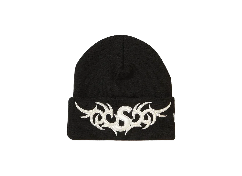 Supreme New Era Tribal S Logo Beanie "Black"