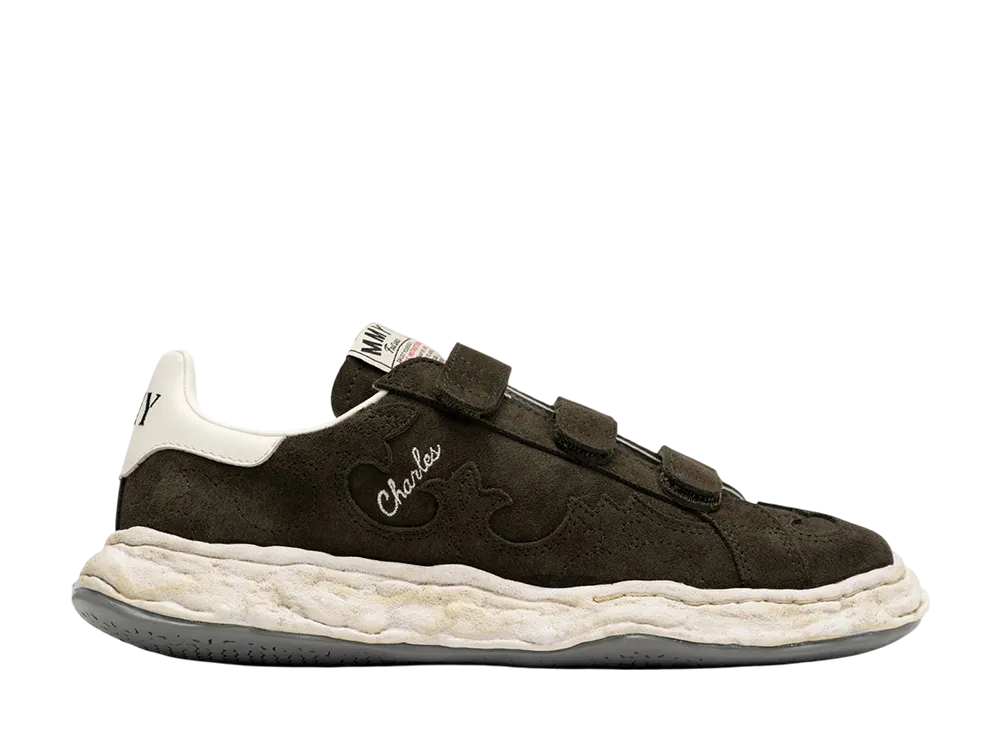 メゾンミハラヤスヒロ チャールズ オリジナルソールウェスタン ディテール スエードローカット ベルクロスニーカー "カーキ" (A15FW716)