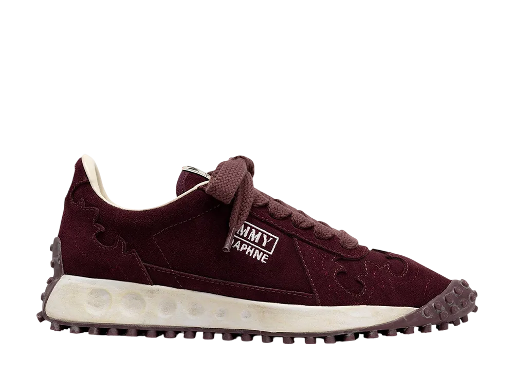 メゾンミハラヤスヒロ ダフネ オリジナルソール ウエスタンディティールスエードローカットスニーカー "ボルドー" (B15FW703)