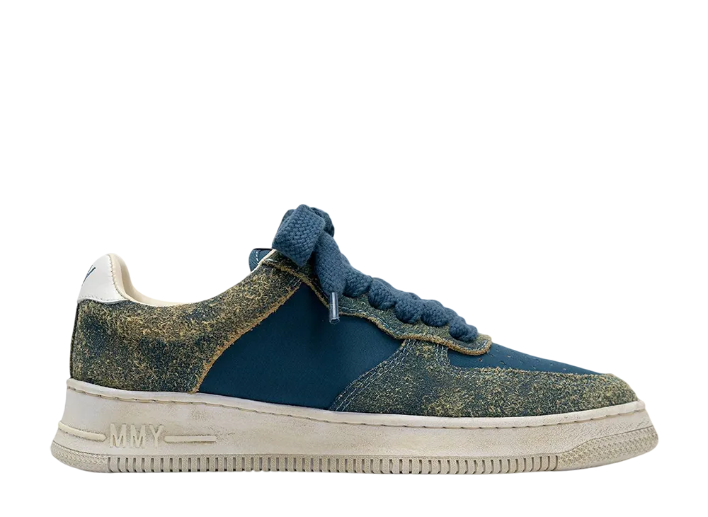 メゾンミハラヤスヒロ ロージー オリジナルソール ミックスマテリアルローカットスニーカー "ブルー" (B15FW702)