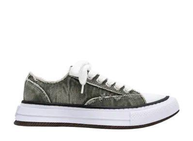 Maison MIHARA YASUHIRO YUCCA OG Sole Bleach-Wash Denim Canvas Low-top Sneaker "Gray"