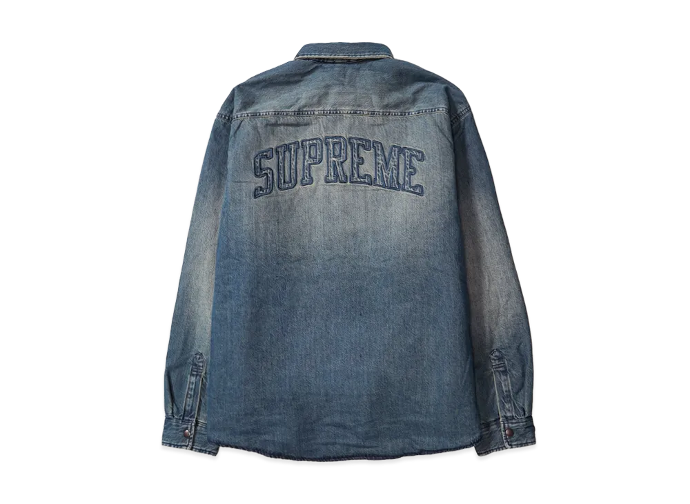 Supreme Shearling Lined Denim Work Shirt 