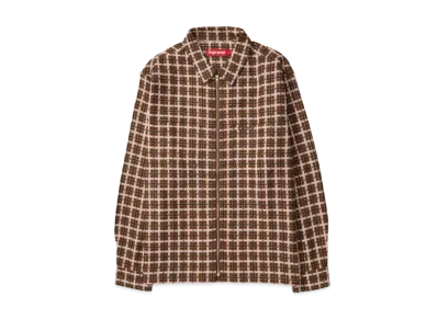 Supreme Metallic Plaid Zip Up Shirt Supreme Metallic Plaid Zip Up Shirt