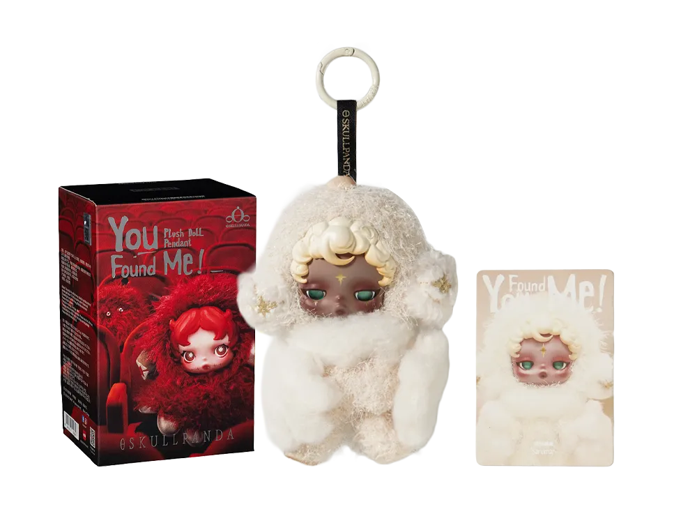 POP MART SKULLPANDA You Found Me! Series Plush Doll Pendant Sandman