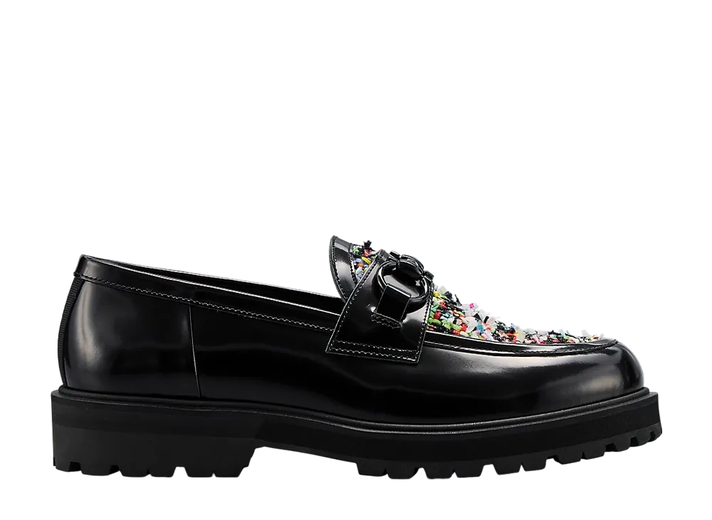 オニツカタイガー ウィメンズ ビットローファー "ブラック/ディレクトワールブルー"