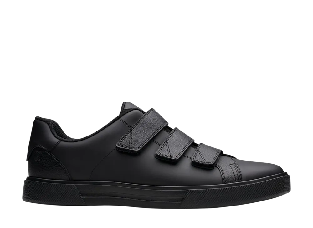 Clarks Romsey Strap "Black Leather"