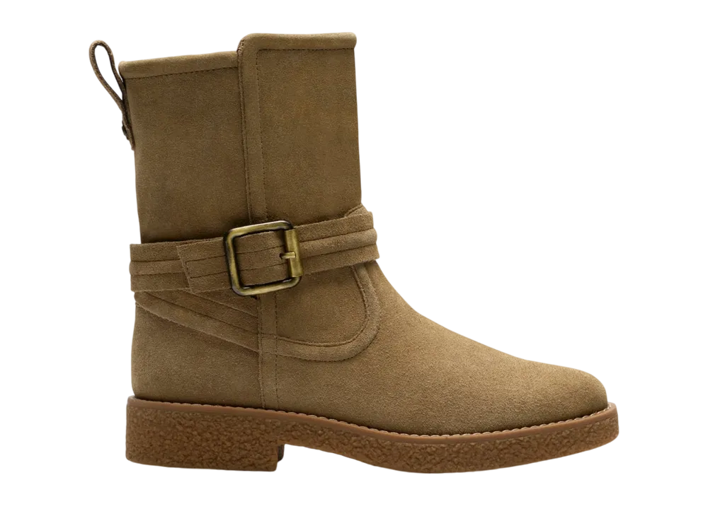 Clarks Women's Nella Mid "Dark Sand Suede"