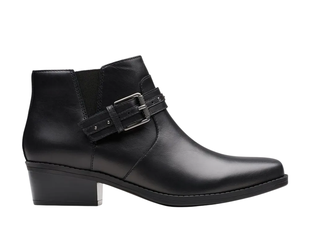 Clarks Women's Danyelle Wish "Black Leather"