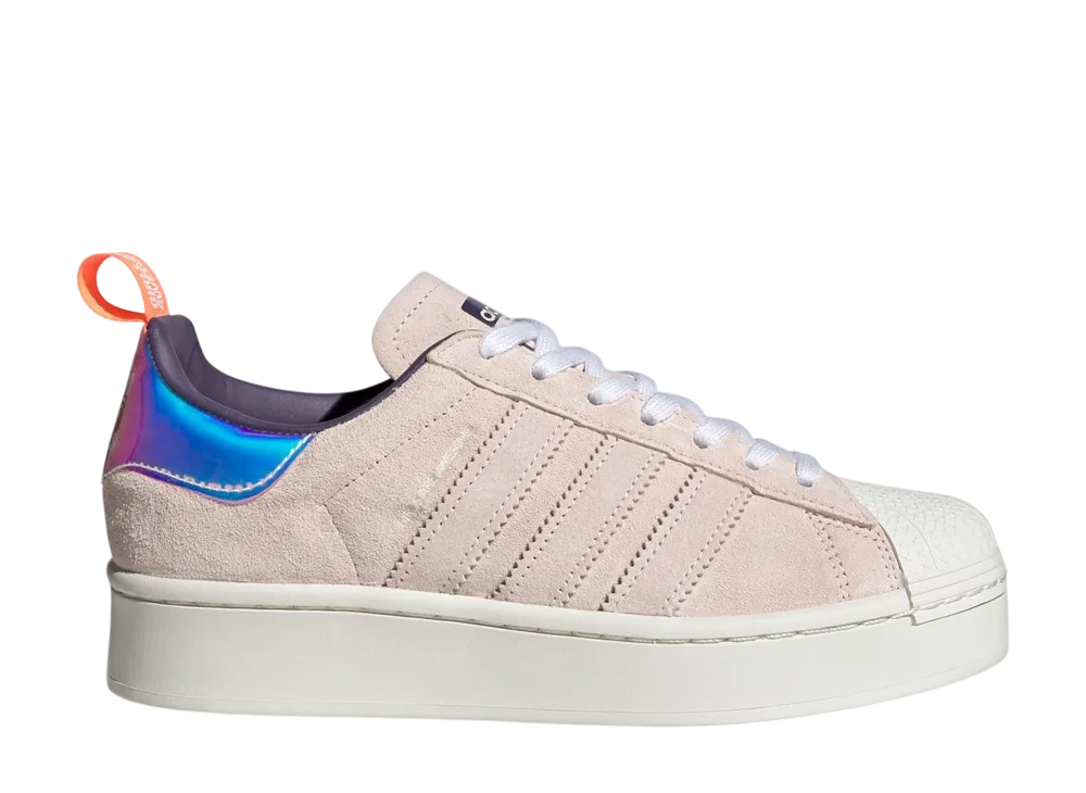 Girls Are Awesome × adidas Women's Superstar Bold "Cloud White/Signal Coral/Icey Pink"