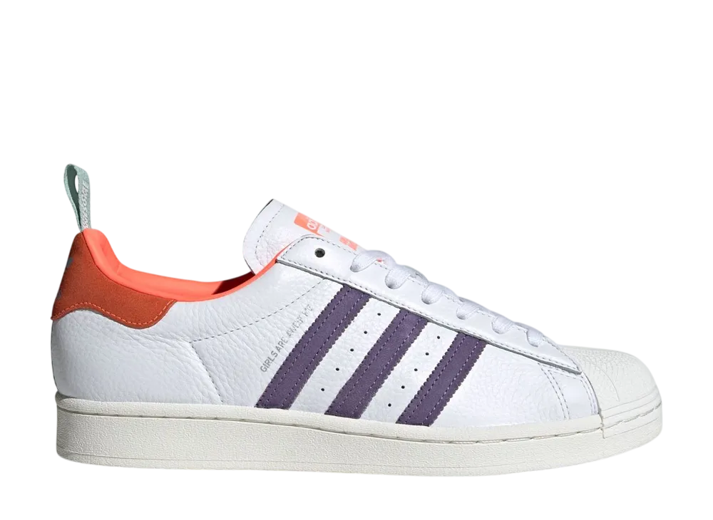 Girls Are Awesome × adidas Superstar "Cloud White/Icey Pink/Signal Coral"