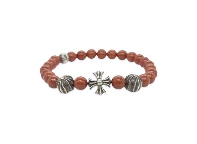 Chrome Hearts Bead 6mm Bead Bracelet "Red"