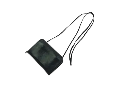 Chrome Hearts Old Connolly Leather Dagger Zip Around Leather Braid Shoulder Wallet "Black"