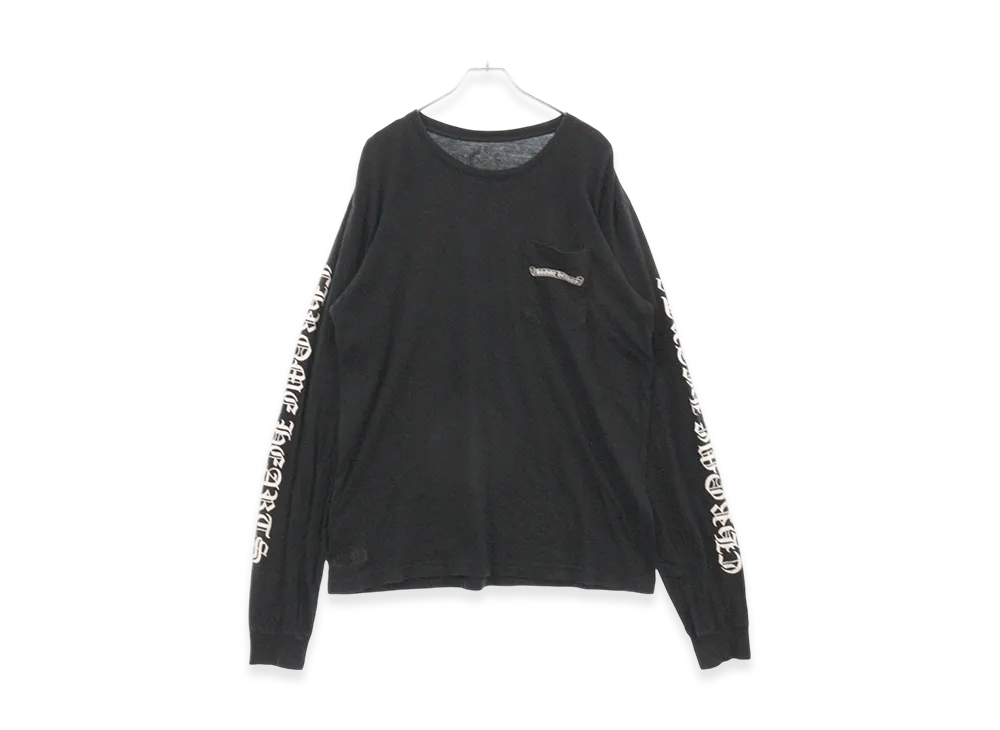 クロムハーツ CH スクロール ラベル ファックユー L/S Tシャツ "ブラック"
