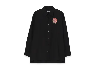 WILDSIDE YOHJI YAMAMOTO Dahlia Embroidery Shirt "Black"