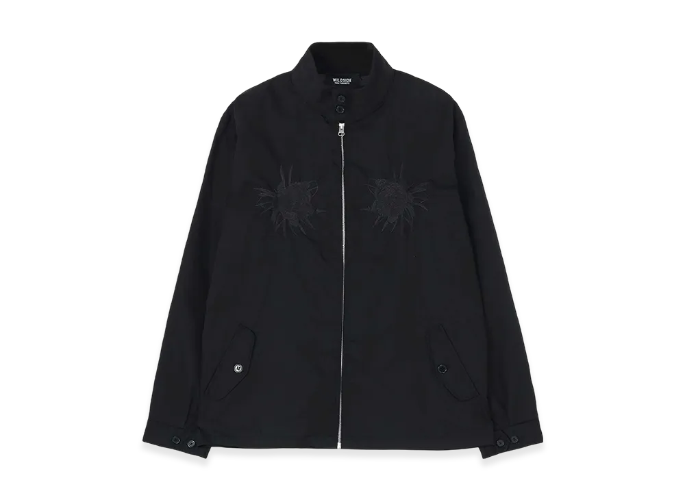 WILDSIDE YOHJI YAMAMOTO T/C Flower Embroidery Swingtop "Black"