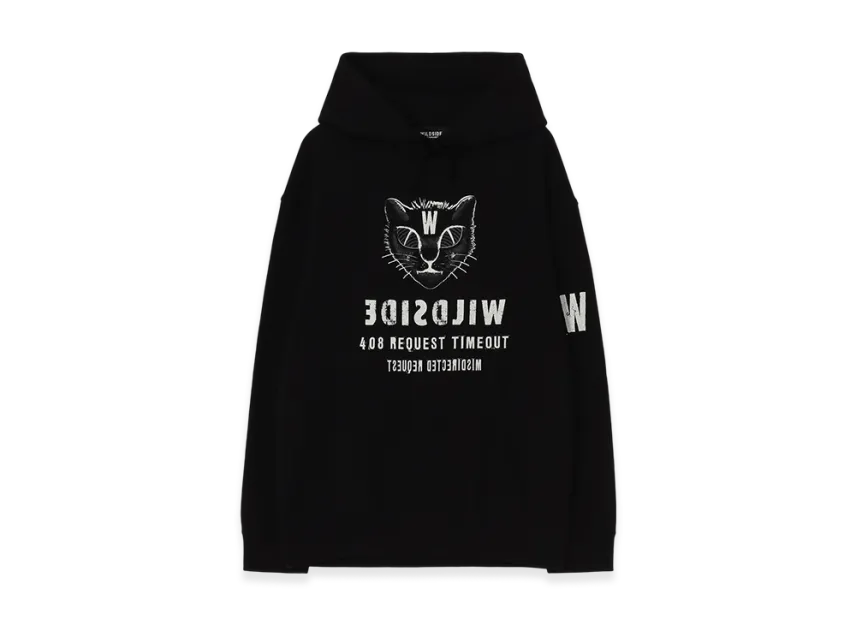WILDSIDE YOHJI YAMAMOTO Cat Face Pullover Hoodie WILDSIDE YOHJI YAMAMOTO Cat Face Pullover Hoodie
