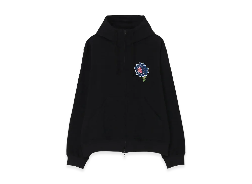 WILDSIDE YOHJI YAMAMOTO Embroidery Zip Hoodie (Camellia) "Black"