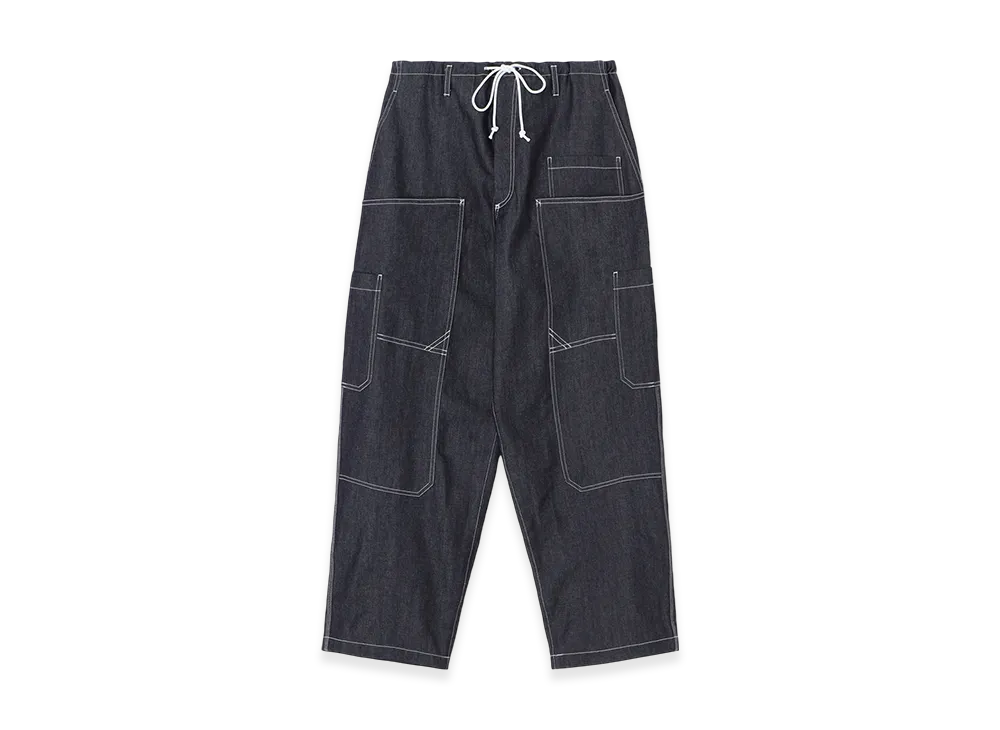 WILDSIDE YOHJI YAMAMOTO 10oz Denim Multi Pocket Draw String Pants "Navy"