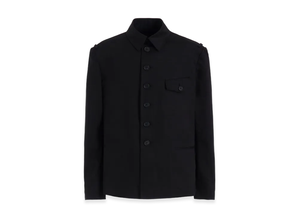 WILDSIDE YOHJI YAMAMOTO Cotton Chino China Jacket "Black"
