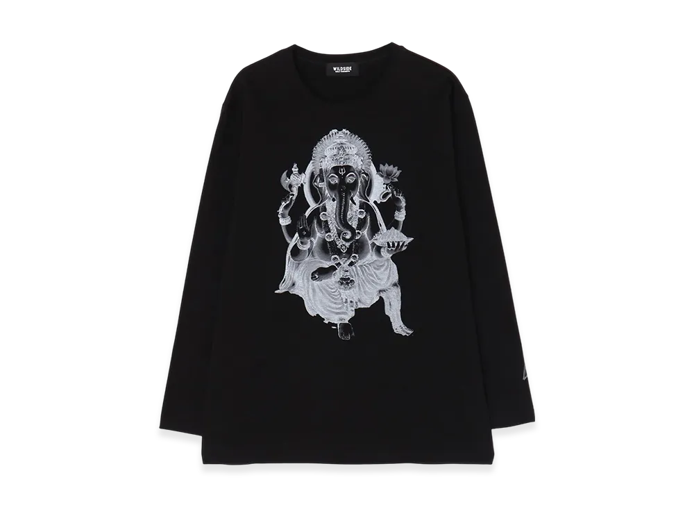WILDSIDE YOHJI YAMAMOTO Ganesh Long Sleeve T-Shirt "Black"