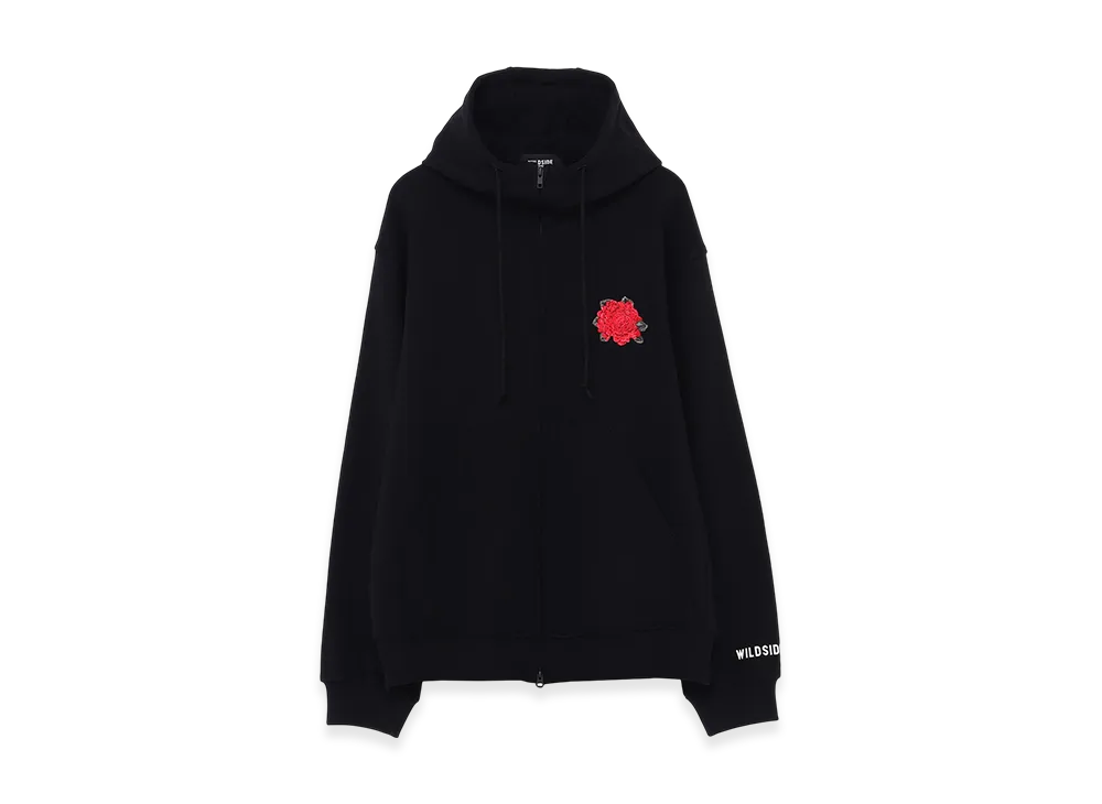 WILDSIDE YOHJI YAMAMOTO Embroidery Zip Hoodie (Daria) "Black"
