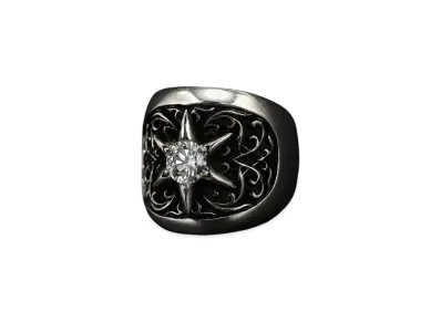 Chrome Hearts Classic Oval Star Ring (Diamond Custom) "Silver"