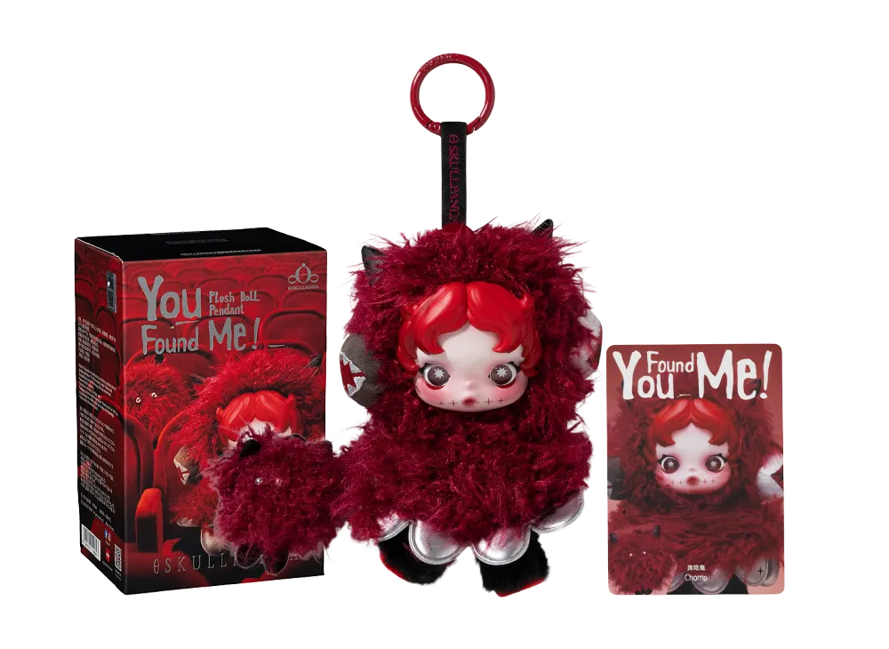 POP MART SKULLPANDA You Found Me! Series Plush Doll Pendant Chomp