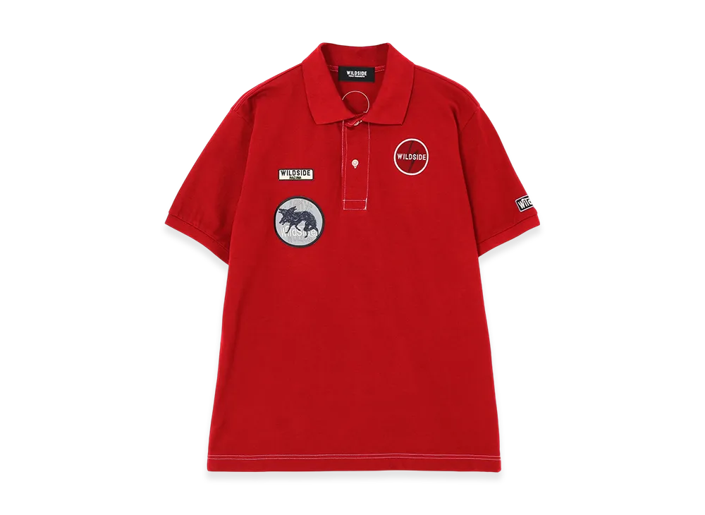WILDSIDE YOHJI YAMAMOTO Patch Polo Shirt "Red"