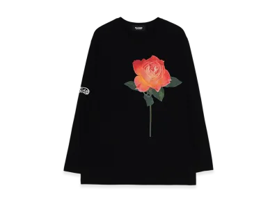 WILDSIDE YOHJI YAMAMOTO Lady Rose Long Sleeve T-Shirt "Black"