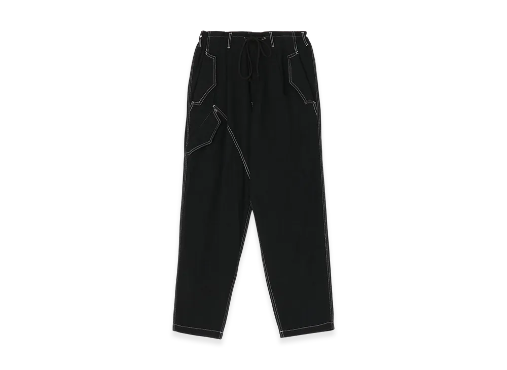 WILDSIDE YOHJI YAMAMOTO Fulling Wool Drawstring 1Tuck Pants "Black"