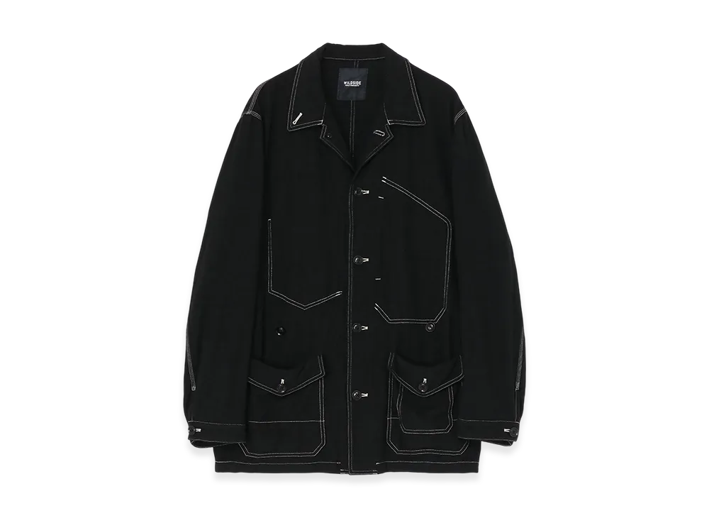 WILDSIDE YOHJI YAMAMOTO Fulling Wool Shirt Jacket "Black"