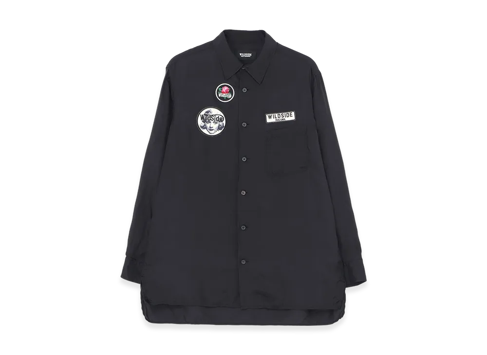 WILDSIDE YOHJI YAMAMOTO Patch Cupro Shirt B "Black"