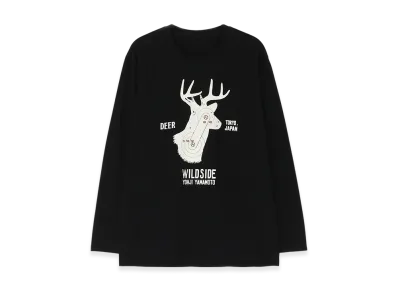 WILDSIDE YOHJI YAMAMOTO Wildside Deer Hunting Long Sleeve T-Shirt "Black"