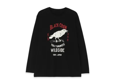 WILDSIDE YOHJI YAMAMOTO Wildside Black Crow Hunting Long Sleeve T-Shirt "Black"