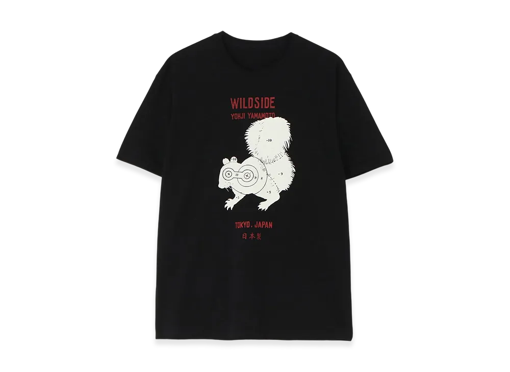 WILDSIDE YOHJI YAMAMOTO Wildside Squirrel Hunting T-Shirt "Black"