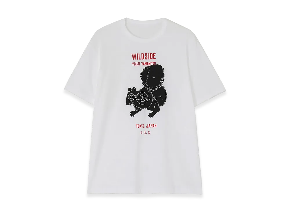 WILDSIDE YOHJI YAMAMOTO Wildside Squirrel Hunting T-Shirt "White"