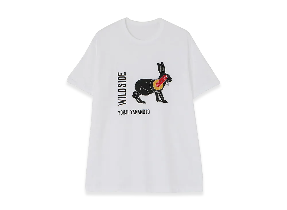 WILDSIDE YOHJI YAMAMOTO Wildside Rabbit Hunting T-Shirt "White"