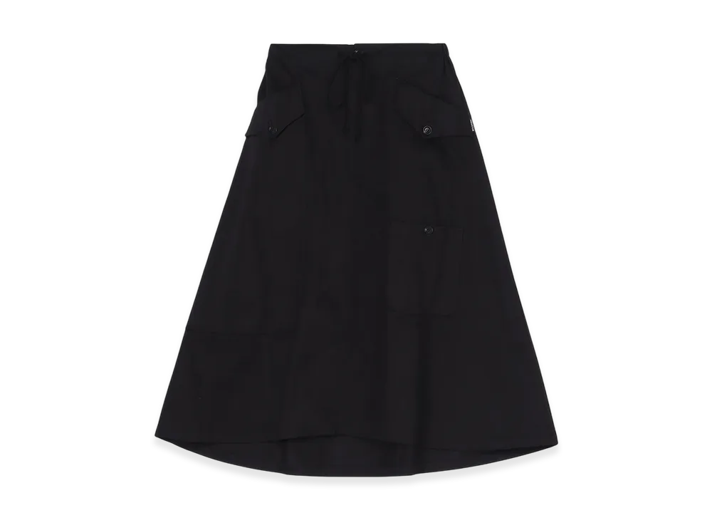 WILDSIDE YOHJI YAMAMOTO Cotton Chino Work Skirt "Black"