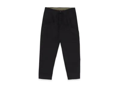 WILDSIDE YOHJI YAMAMOTO Cotton Chino Patch Cloth 1Tuck Pants "Black"