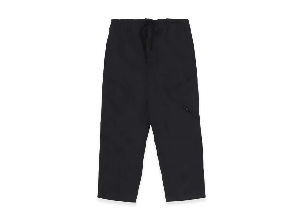 WILDSIDE YOHJI YAMAMOTO T/C Twill Drawstring Loose Silhouette Pants "Black"