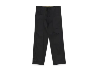WILDSIDE YOHJI YAMAMOTO Cotton Chino Asymmetry Pocket Drawstring Pants "Black"