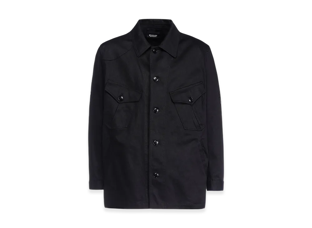 WILDSIDE YOHJI YAMAMOTO Cotton Chino 5B Shirt Jacket "Black"