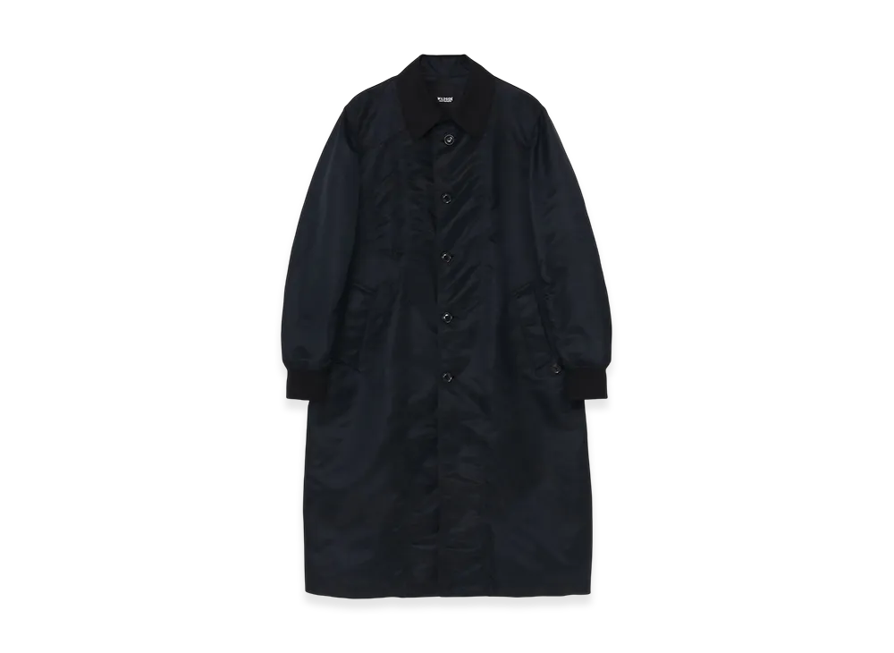 WILDSIDE YOHJI YAMAMOTO Nylon Twill Soutien Collar Coat "Black"