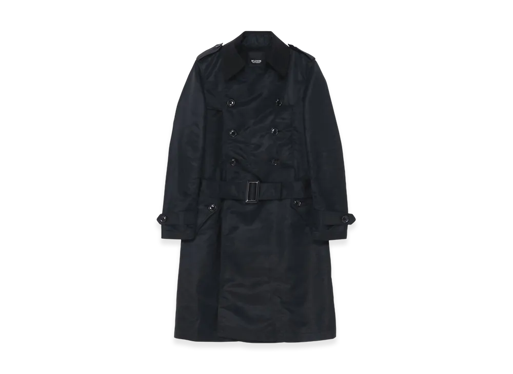 WILDSIDE YOHJI YAMAMOTO Nylon Twill Trench Coat "Black"